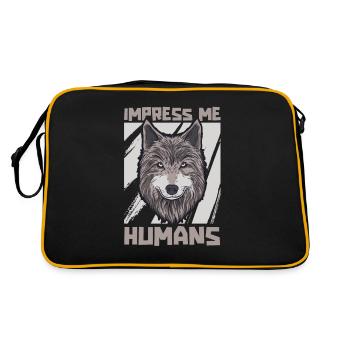 Wolf - Retro Bag - black/gold - Back