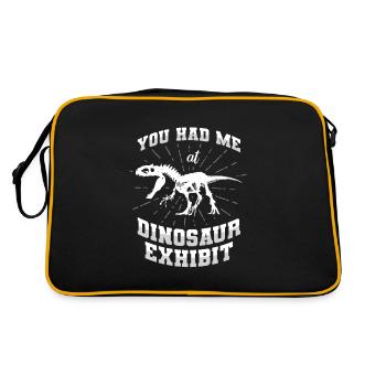 Dinosaur Dino Paleonthologist - Retro Bag - black/gold - Back