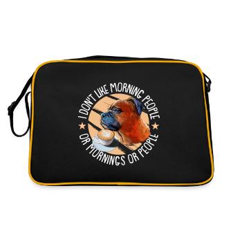Boxer Chien - Sac Retro - noir/or - Dos