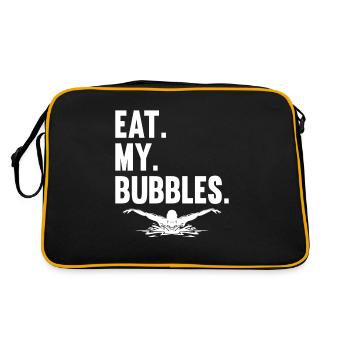 Schwimmen Schwimmer - Retro Tasche - Schwarz/Gold - Hinten