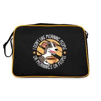 Chien Greyhound - Sac Retro - noir/or - Dos