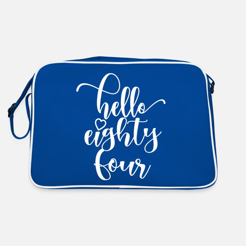 Hello Eighty Four Cute 84 Years Old Birthday Retro Bag