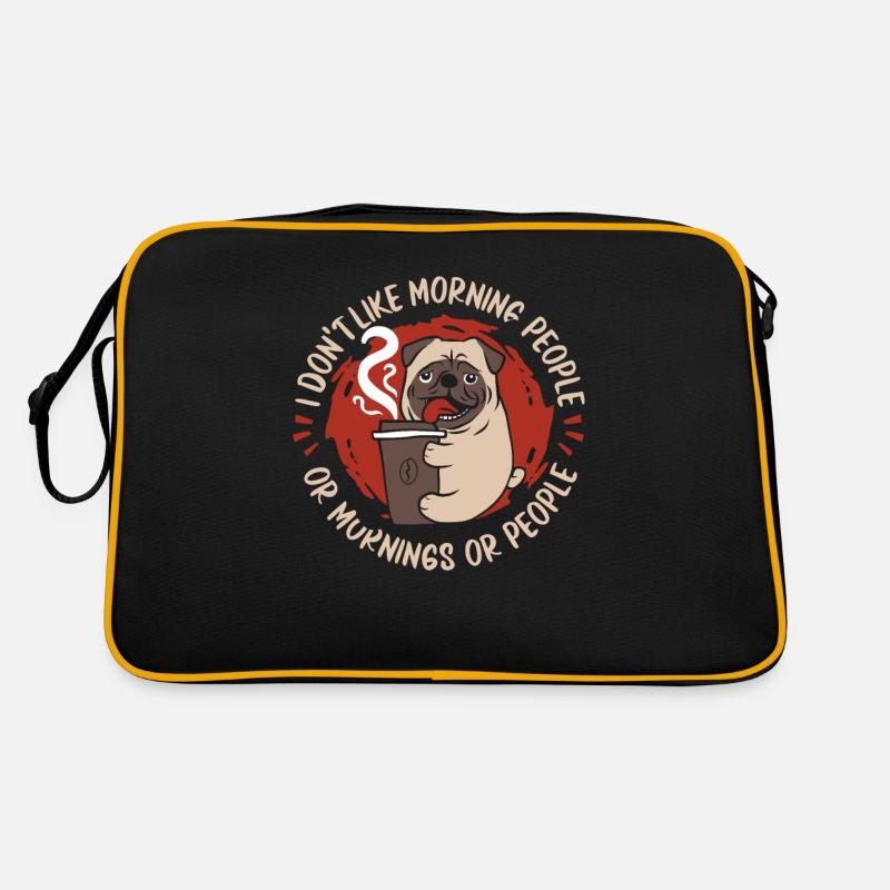 Mops Hund Retro Tasche