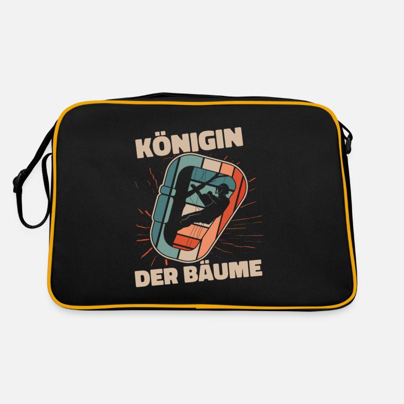 Baumklettern Baumpfleger Arborist Baumkletterer - Retro Tasche - Schwarz/Gold