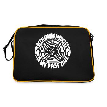 Physik Physiker - Retro Tasche - Schwarz/Gold - Hinten