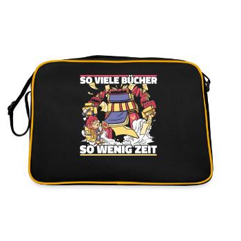 Bookworm Bookworm Book Reading - Retro Bag - black/gold - Back