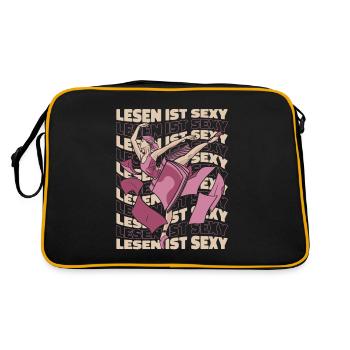 Bookworm Bookworm Book Reading - Retro Bag - black/gold - Back