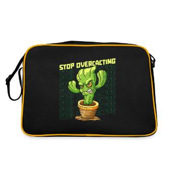 Cactus shrub Cacti prickly garden gardener - Retro Bag - black/gold - Back