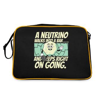 Physik Physiker - Retro Tasche - Schwarz/Gold - Hinten