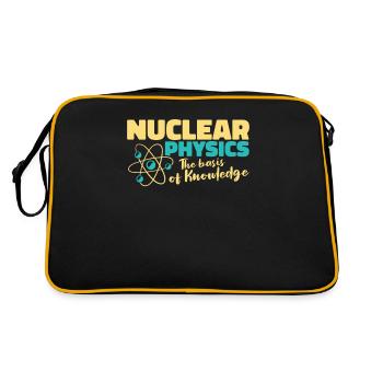 Physik Physiker - Retro Tasche - Schwarz/Gold - Hinten