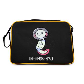 Axolotl Salamander - Retro Tasche - Schwarz/Gold - Hinten
