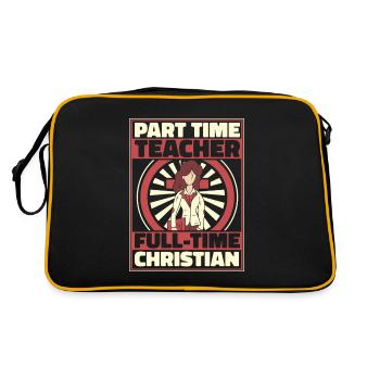 Teacher of Religion Religious Education - Retro Bag - black/gold - Back