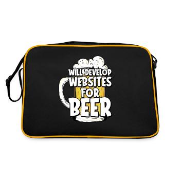 Web Developer Web Developer Web Developer - Retro Bag - black/gold - Back