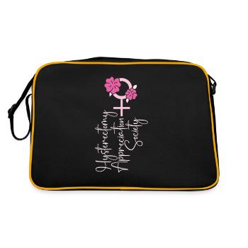 Hysterektomie Weibliches Symbol - Retro Tasche - Schwarz/Gold - Hinten