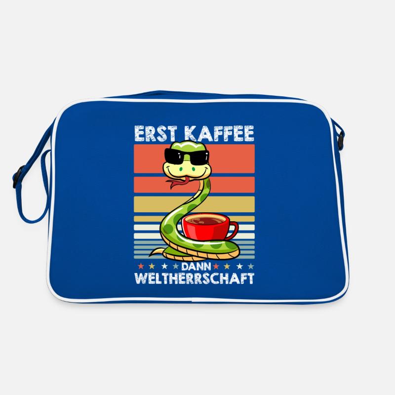 Schlange Sonnenbrille Kaffee Retro Tasche