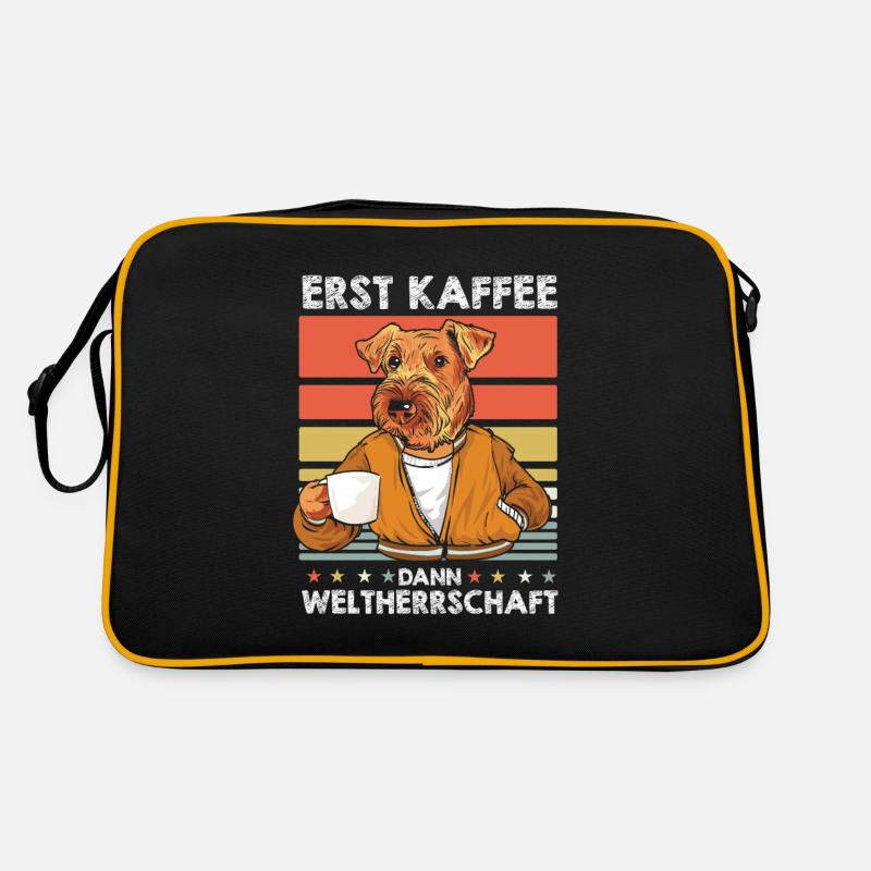 Airedale Terrier Kaffee Retro Tasche
