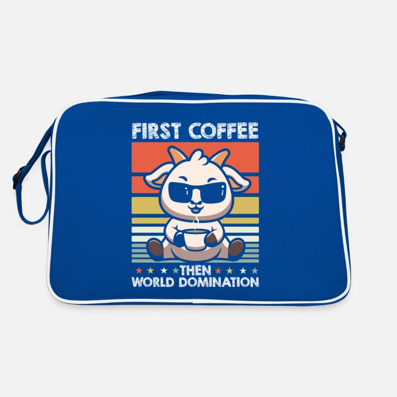 Ziege Kaffee Sonnenbrille Retro Tasche