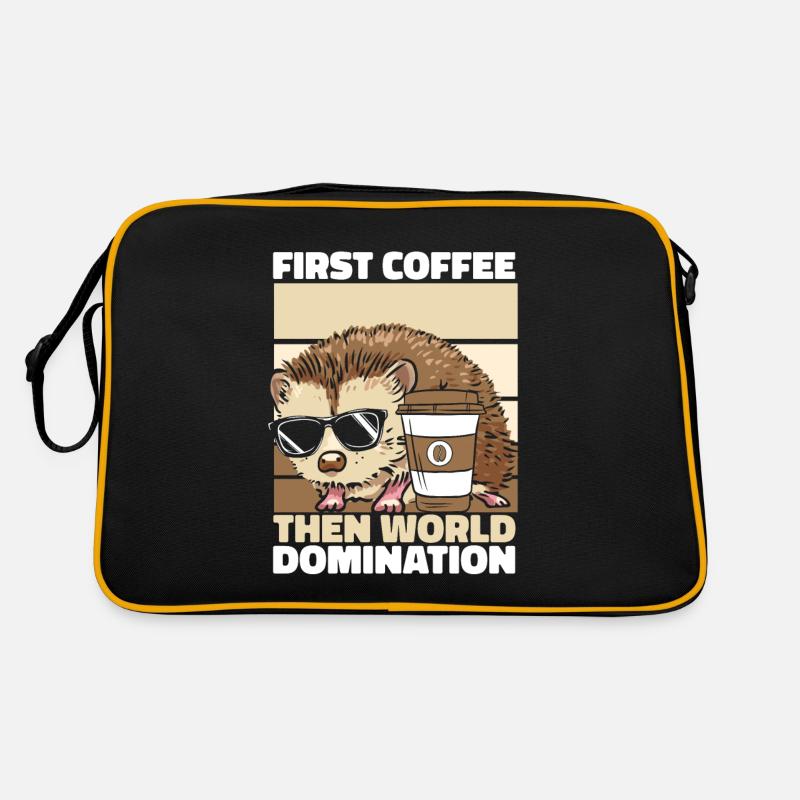 Igel Kaffee Sonnenbrille Retro Tasche