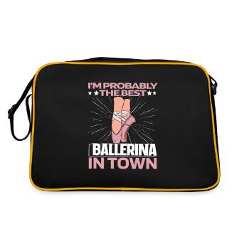 Ballet Balerina Witzig - Retro Bag - black/gold - Back