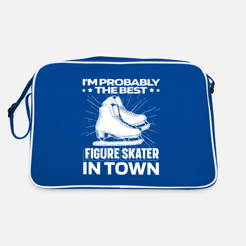 Eiskunstlauf Eiskunstläuferin Witzig Retro Tasche
