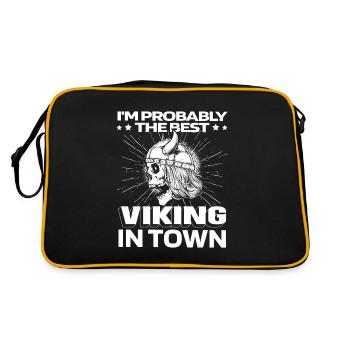 Crâne viking - Sac Retro - noir/or - Dos