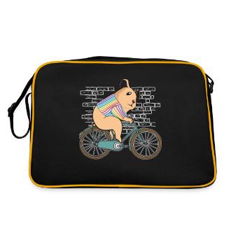 Hamster Golden Hamster Bicycle - Retro Bag - black/gold - Back