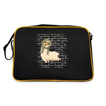 Lama Llama Lunettes de soleil Echarpe - Sac Retro - noir/or - Dos