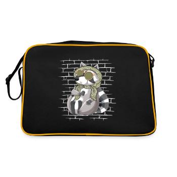Raccoon Sunglasses Scarf - Sac Retro - noir/or - Dos