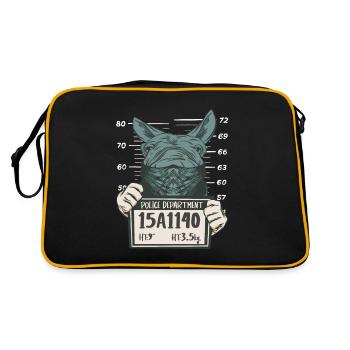 Muli âne recherché photo de la police - Sac Retro - noir/or - Dos