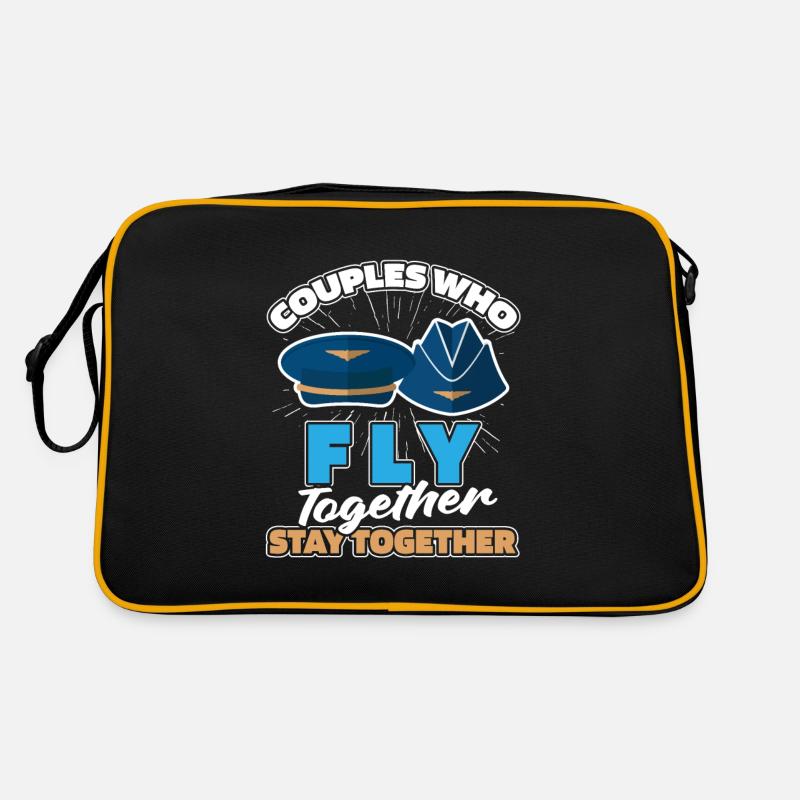 Flugbegleiter Stewardess Paar Retro Tasche