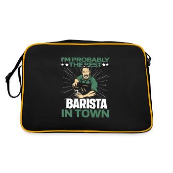 Barista Café Drôle - Sac Retro - noir/or - Dos