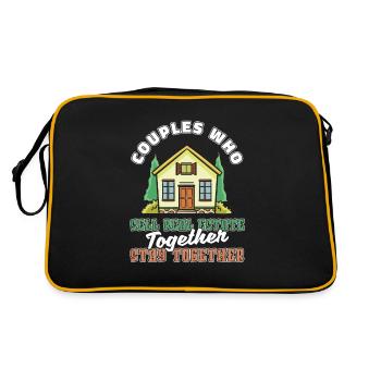 Couple d’agent immobilier - Sac Retro - noir/or - Dos