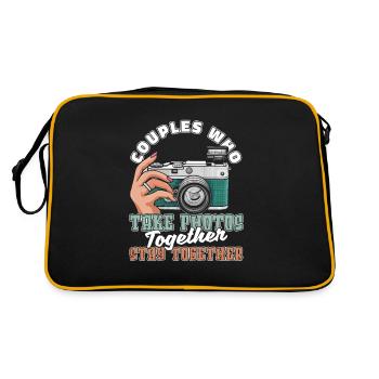 Photographe Photographie Appareil Couple - Sac Retro - noir/or - Dos
