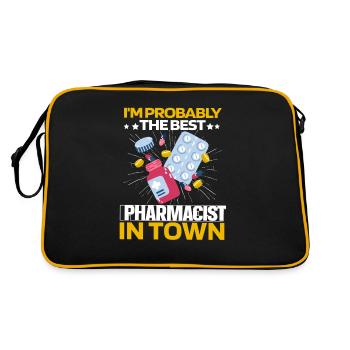 Pharmacy Pharmacist pills - Retro Bag - black/gold - Back