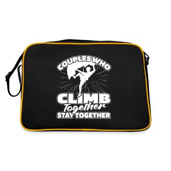 Couple grimpeur escalade - Sac Retro - noir/or - Dos