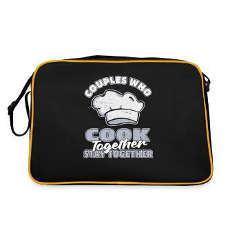 Couple de cuisinier - Sac Retro - noir/or - Dos