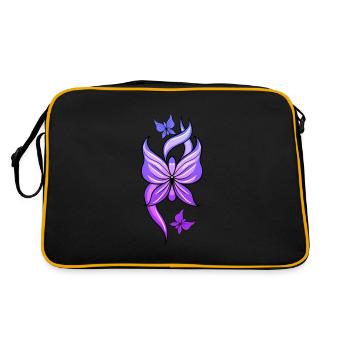 Fibromyalgia Rheumatism Colorful - Retro Bag - black/gold - Back