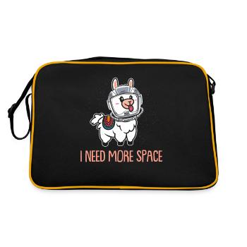 Lama Lama Astronaute J’ai besoin de plus d’espace - Sac Retro - noir/or - Dos