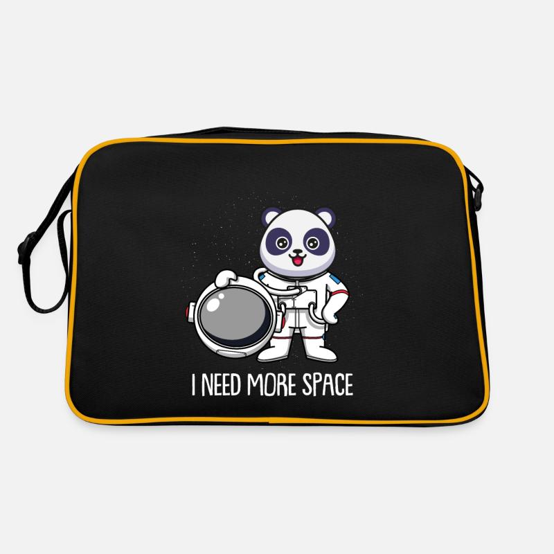 Großer Panda Pandabär Astronaut Retro Tasche