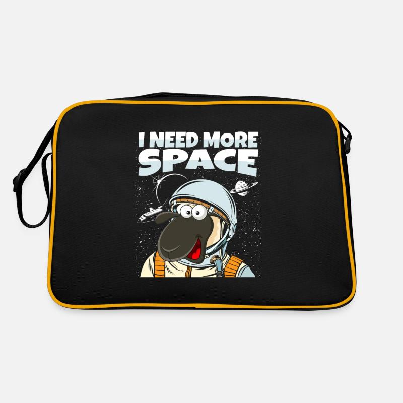 Schaf Astronaut I Need More Space Retro Tasche