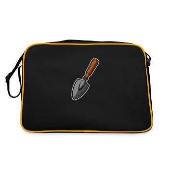 Hobbygärtner Garten - Retro Tasche - Schwarz/Gold - Hinten