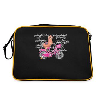 Lama Llama Vélo - Sac Retro - noir/or - Dos