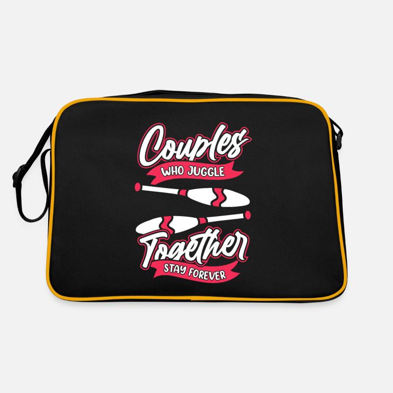 Jonglieren Jongleur Paar Retro Tasche