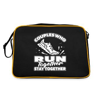 Coureur Joggeur Coureur Couple de course - Sac Retro - noir/or - Dos