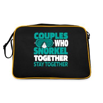 Snorkeling Couple - Retro Bag - black/gold - Back