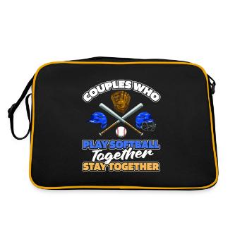 Softball Pair - Retro Bag - black/gold - Back