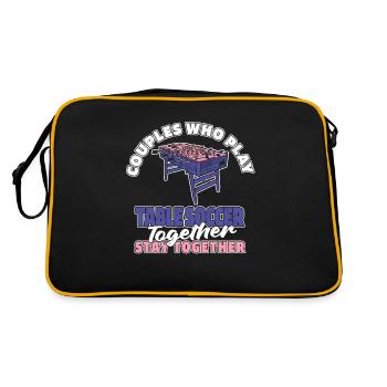 Tischfußball Kicker Paar - Retro Tasche - Schwarz/Gold - Hinten