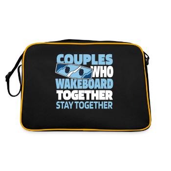 Wakeboard Wakeboarder Paar - Retro Tasche - Schwarz/Gold - Hinten