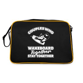 Wakeboard Wakeboarder Couple - Sac Retro - noir/or - Dos