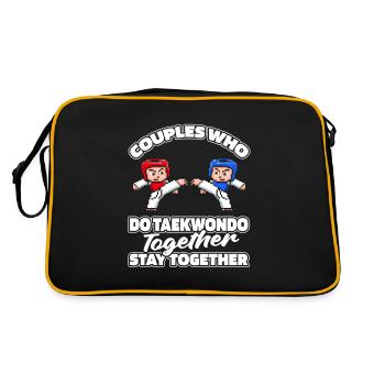 Taekwondo Pair - Retro Bag - black/gold - Back
